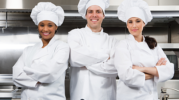Chefs in kitchen